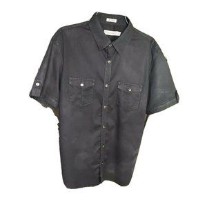 Calvin Klein Black Slim Fit Button Up